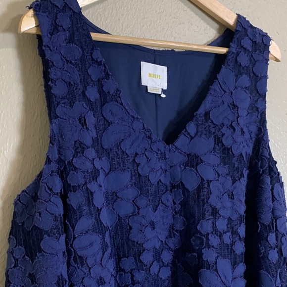 Anthropologie Maeve Kenia Swing‎ Cropped Top Navy Floral Lace XL - Picture 3 of 9